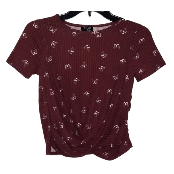 2 Hip by Wrapper Girls Butterfly Blouse Size 12 - Picture 2 of 8